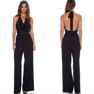 Alice + Olivia - Open Back Silk Blend Jumpsuit